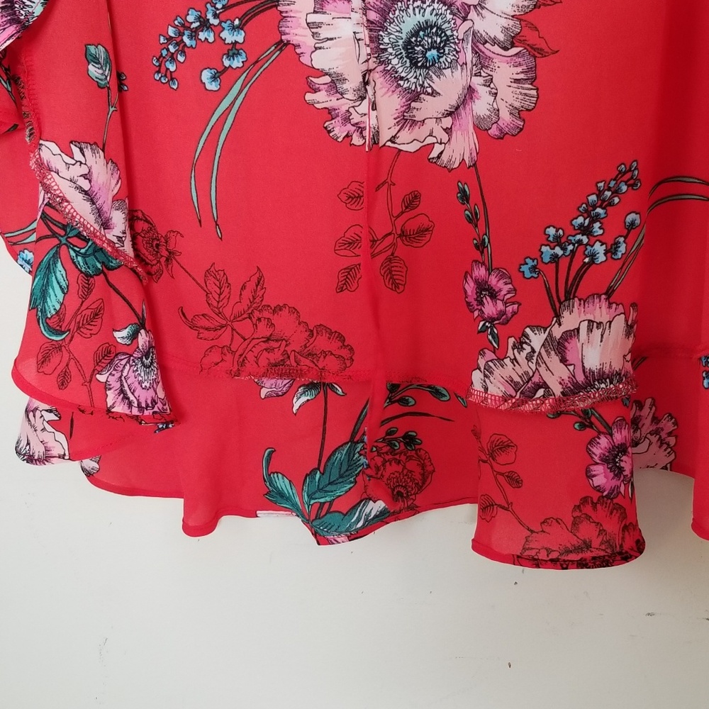 Haute Project red boho style kimono sz. M - Picture 5 of 6